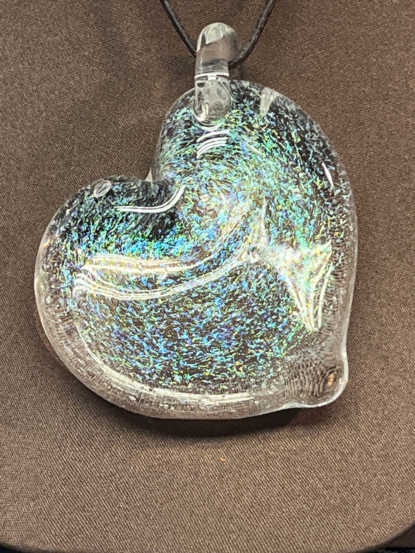 Dichroic Galaxy Heart Pendant