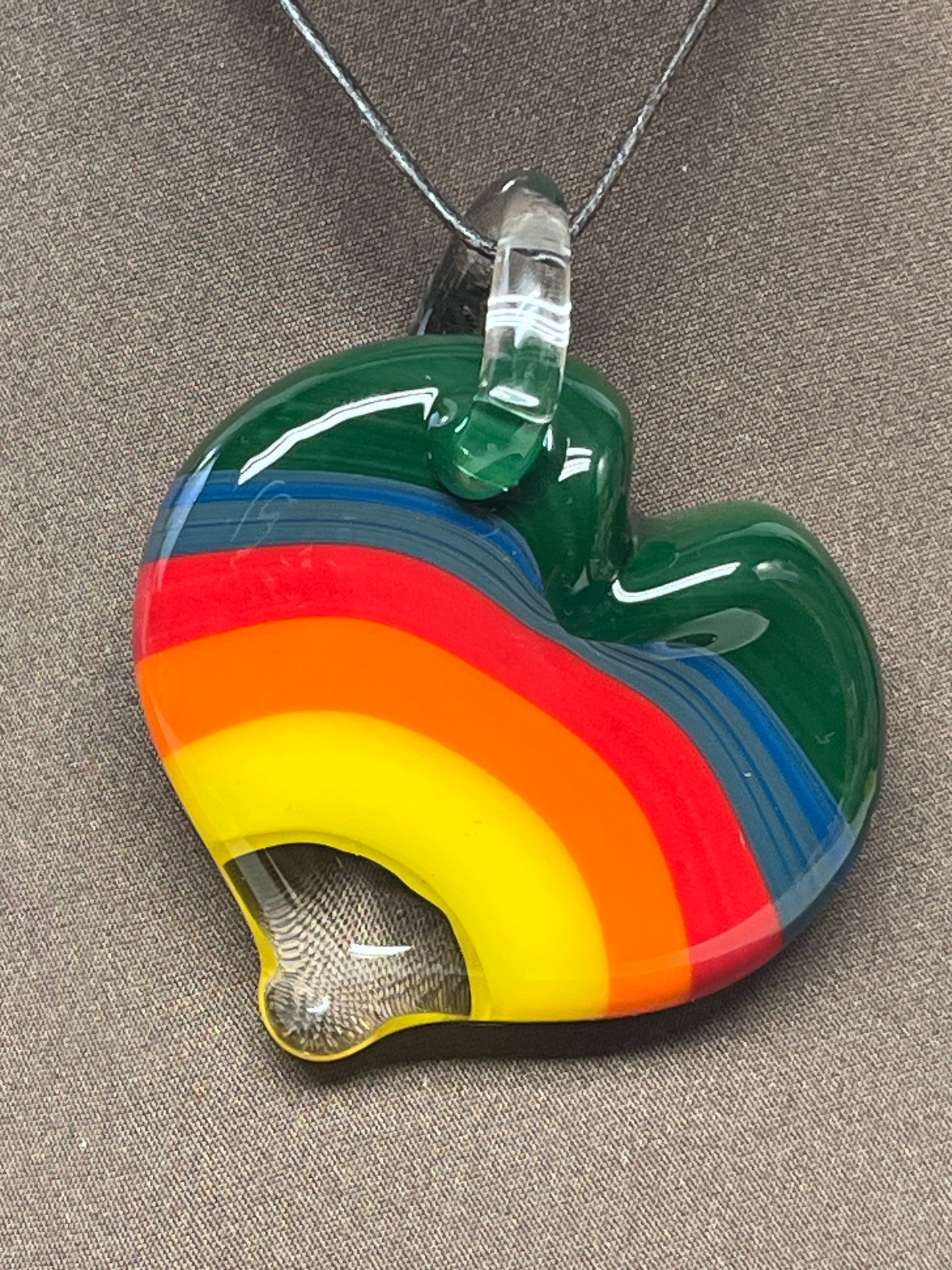 Rainbow Heart Pendant #2