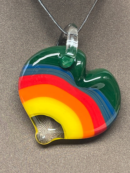 Rainbow Heart Pendant #2