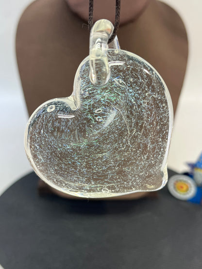 Dichroic Galaxy Heart Pendant