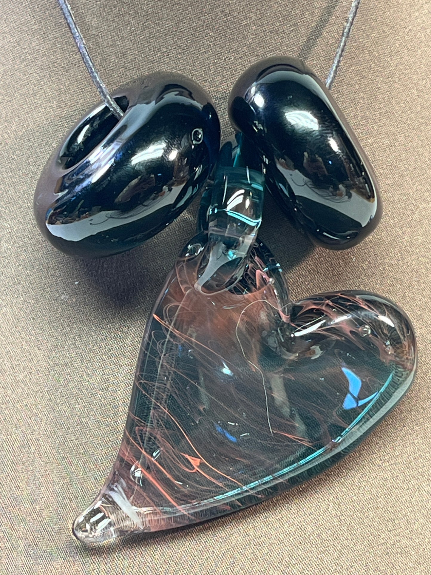 Heart Pendant with Beads