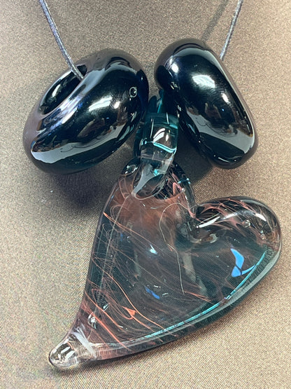 Heart Pendant with Beads