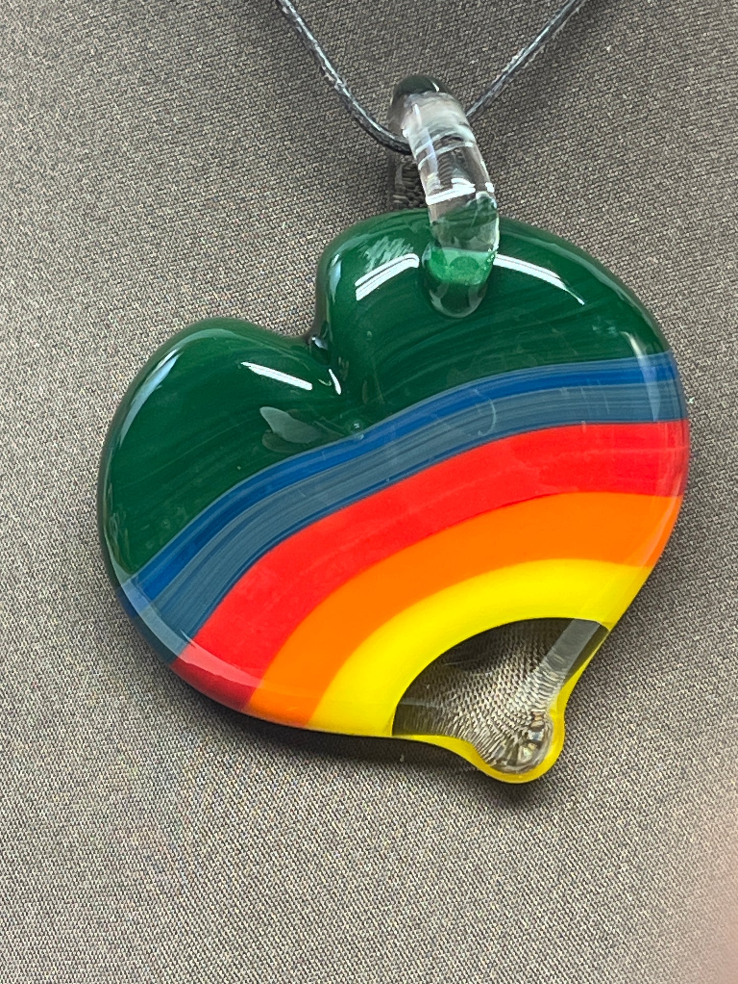 Rainbow Heart Pendant #2