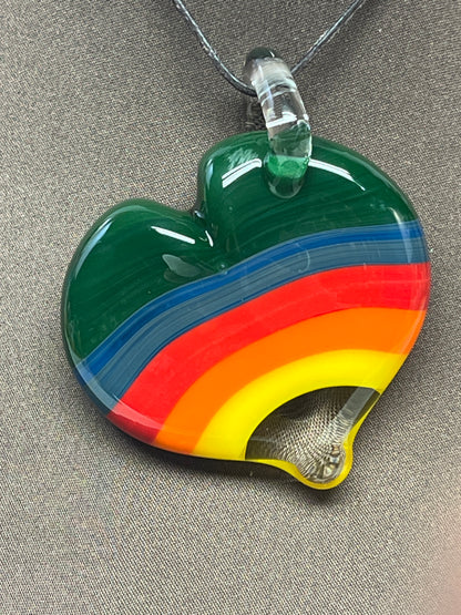 Rainbow Heart Pendant #2