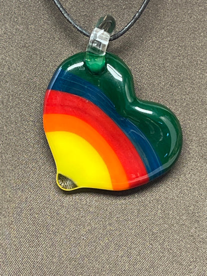 Rainbow Heart Pendant #4