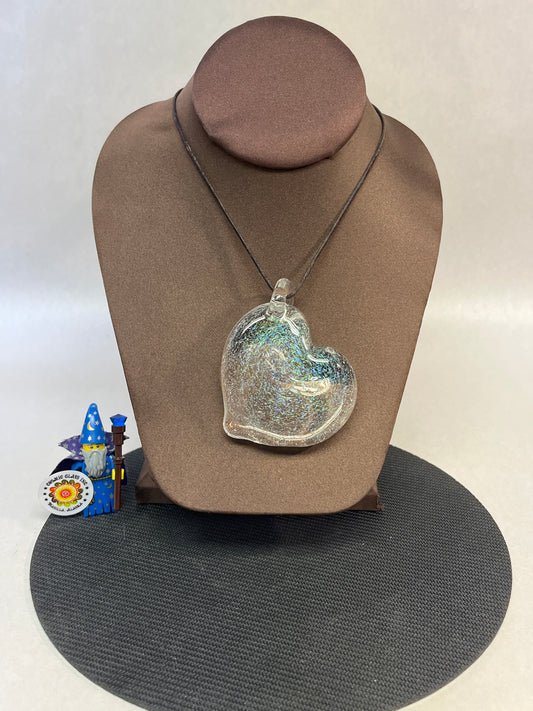 Dichroic Galaxy Heart Pendant