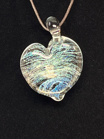 Dichroic Galaxy Heart Pendant
