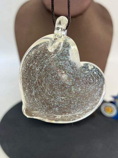 Dichroic Galaxy Heart Pendant