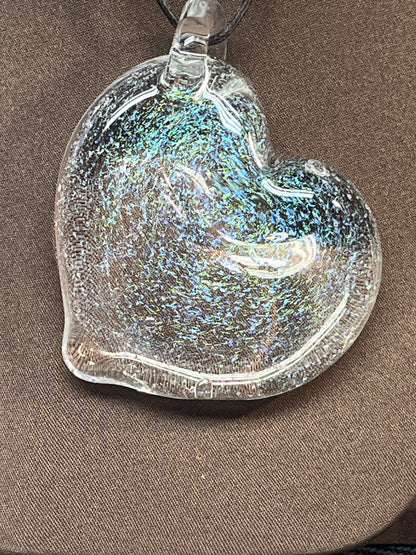Dichroic Galaxy Heart Pendant