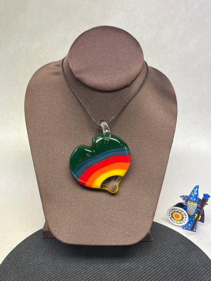 Rainbow Heart Pendant #2