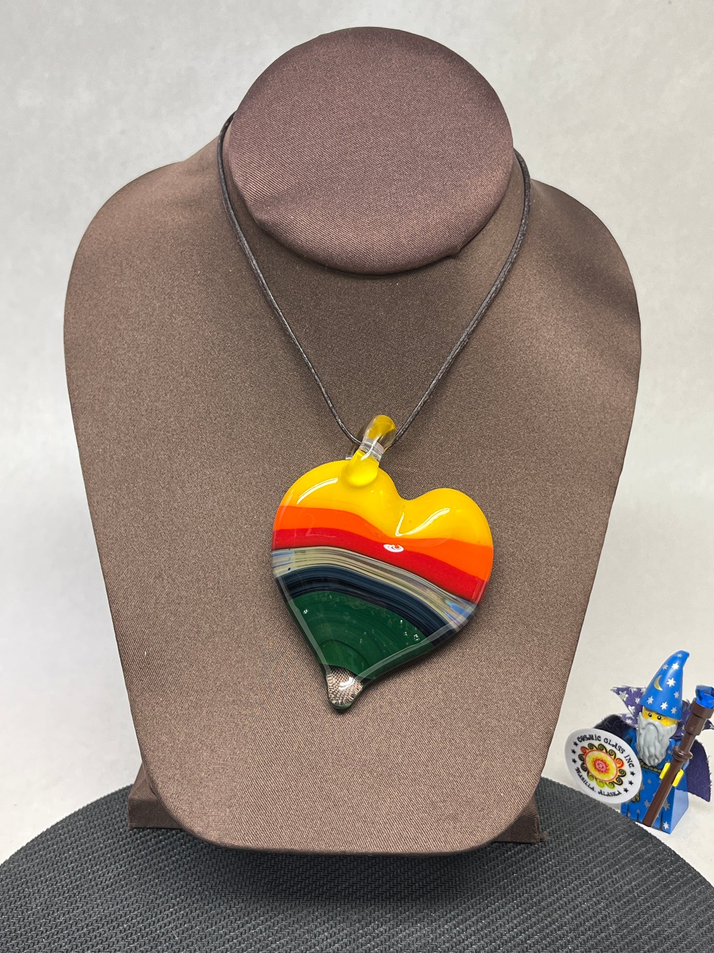 Rainbow Heart Pendant #3