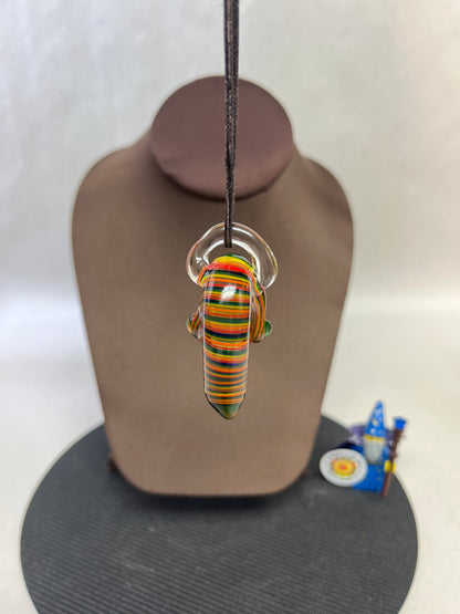 Rainbow Spiral Heart Pendant