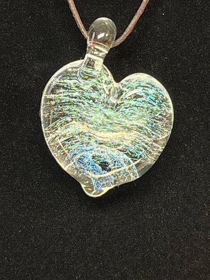 Dichroic Galaxy Heart Pendant