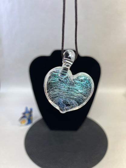 Dichroic Galaxy Heart Pendant