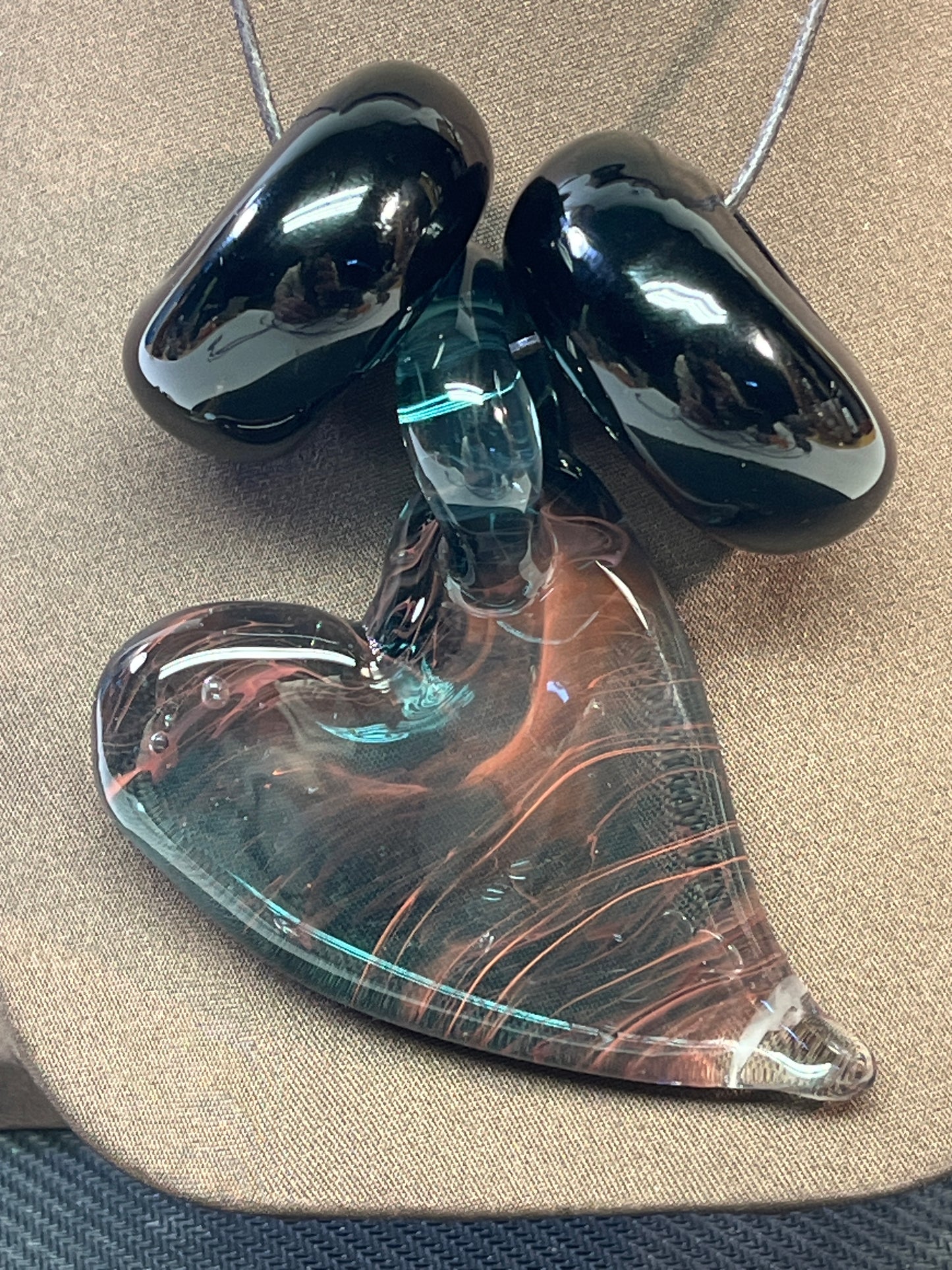Heart Pendant with Beads