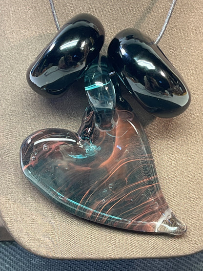 Heart Pendant with Beads