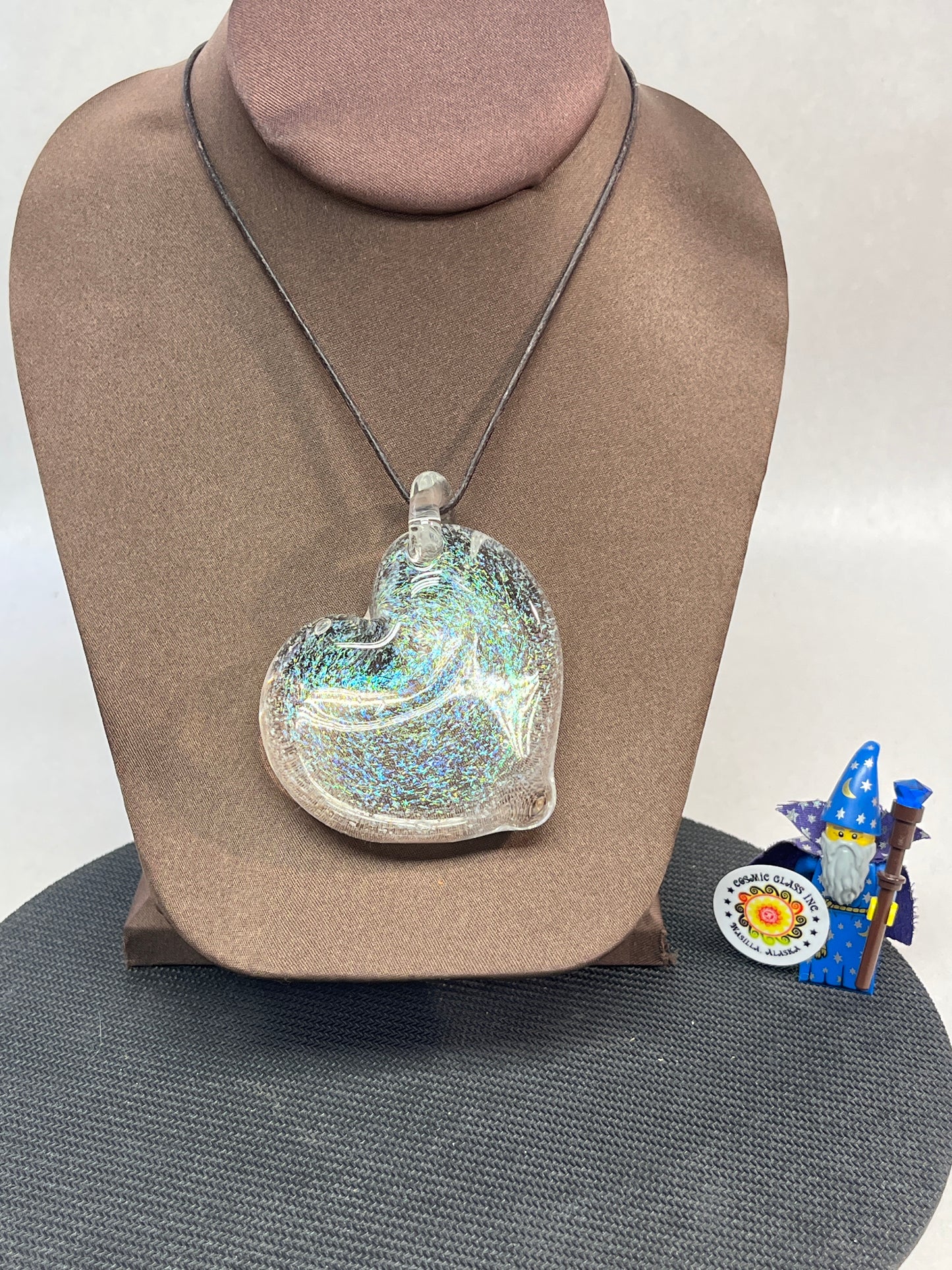Dichroic Galaxy Heart Pendant
