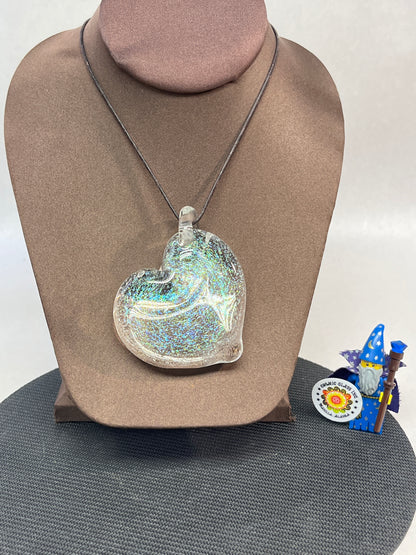 Dichroic Galaxy Heart Pendant
